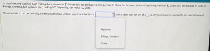 1 In Myanmar, five laborers, each making the