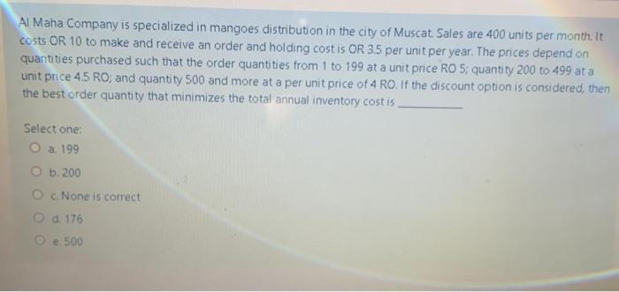 Al Maha Company is specialized in mangoes