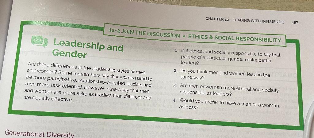 CHAPTER 12 LEADING WITH INFLUENCE 467 12-2 JOIN