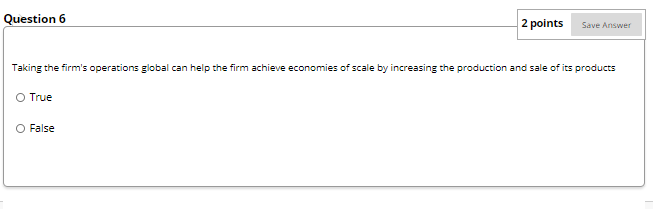 Moving to another question will save this