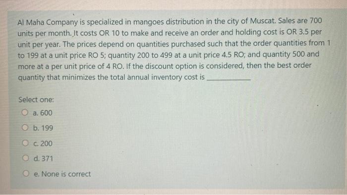 Al Maha Company is specialized in mangoes