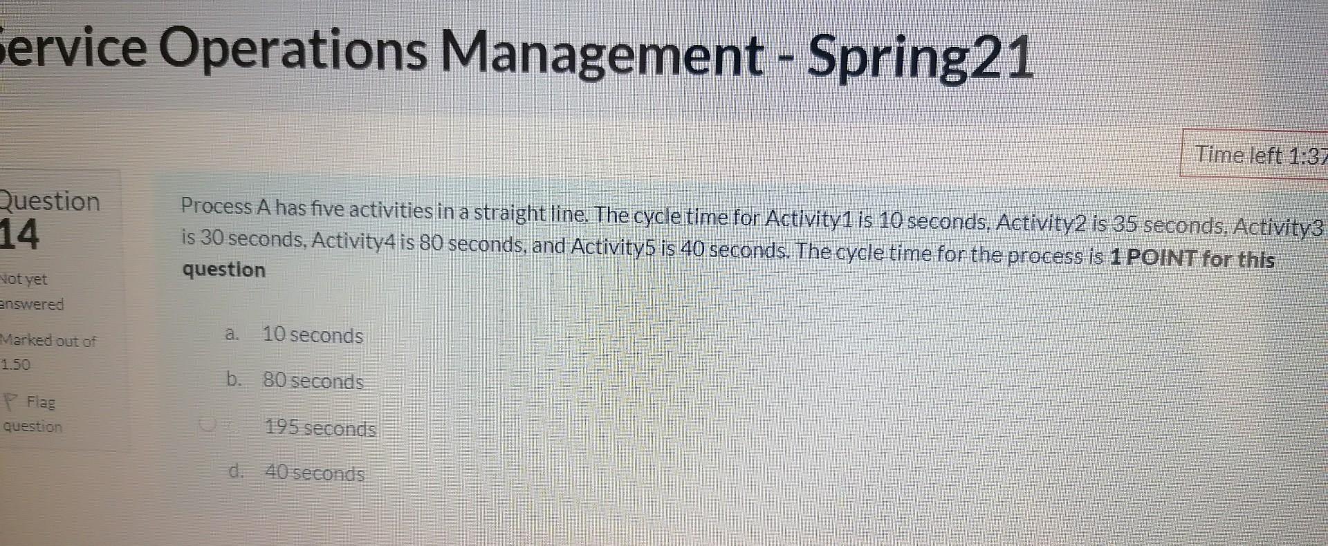 Service Operations Management - Spring 21 Time