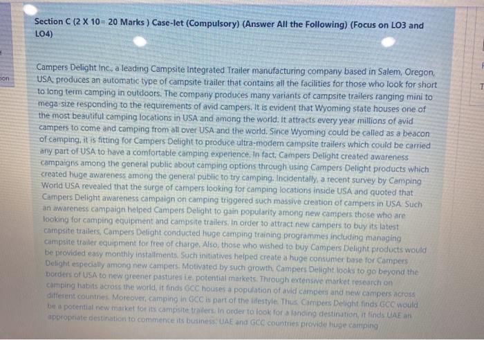 Section C (2 X 10 = 20 Marks ) Casc-let