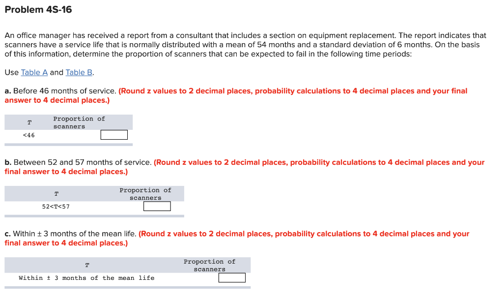 Problem 4S-16 An office manager has received a