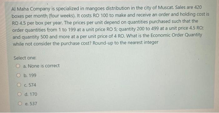 Al Maha Company is specialized in mangoes