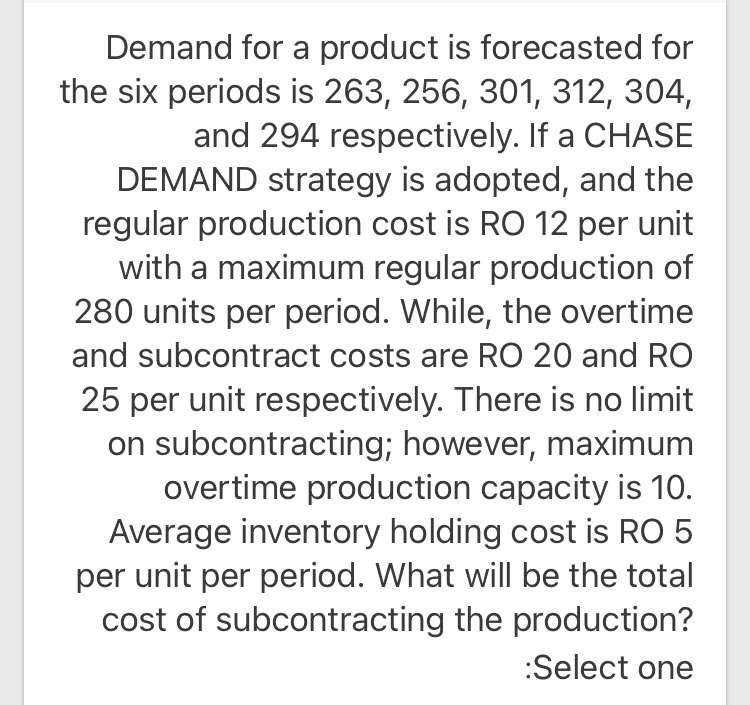 . 19668 b. None is correct . d. 1275 . 800 Demand