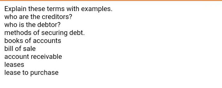 Explain these terms with examples. who are the