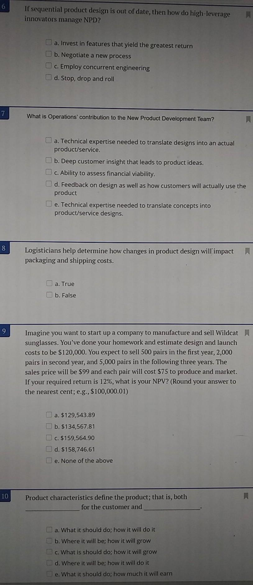6 If sequential product design is out of date,