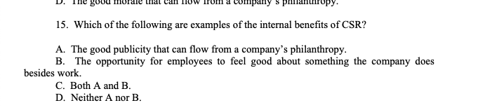 QUESTION NUMBER 15 good 15. Which of the