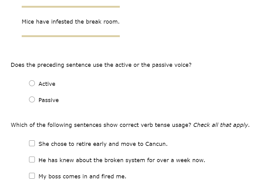 Identify the errors in the following sentences,