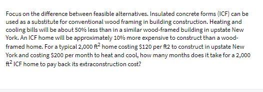 Focus on the difference between feasible