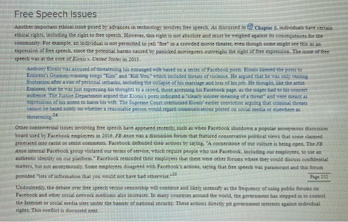 Identify a technology change described in Chapter