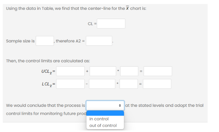 Note: Please use the same data and fill the empty