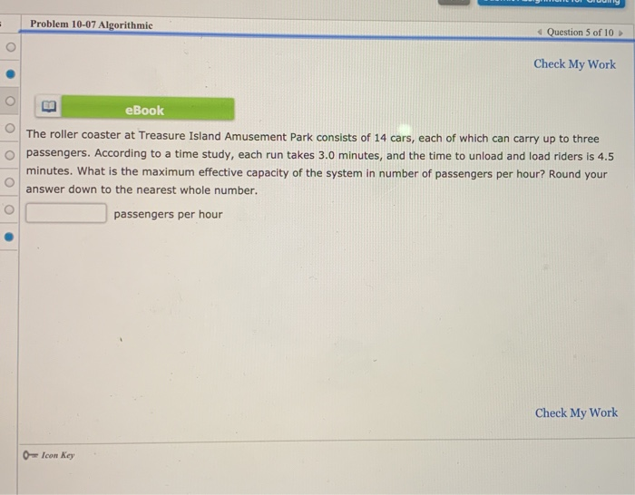 Problem 10-07 Algorithmic Question 5 of 10 Check