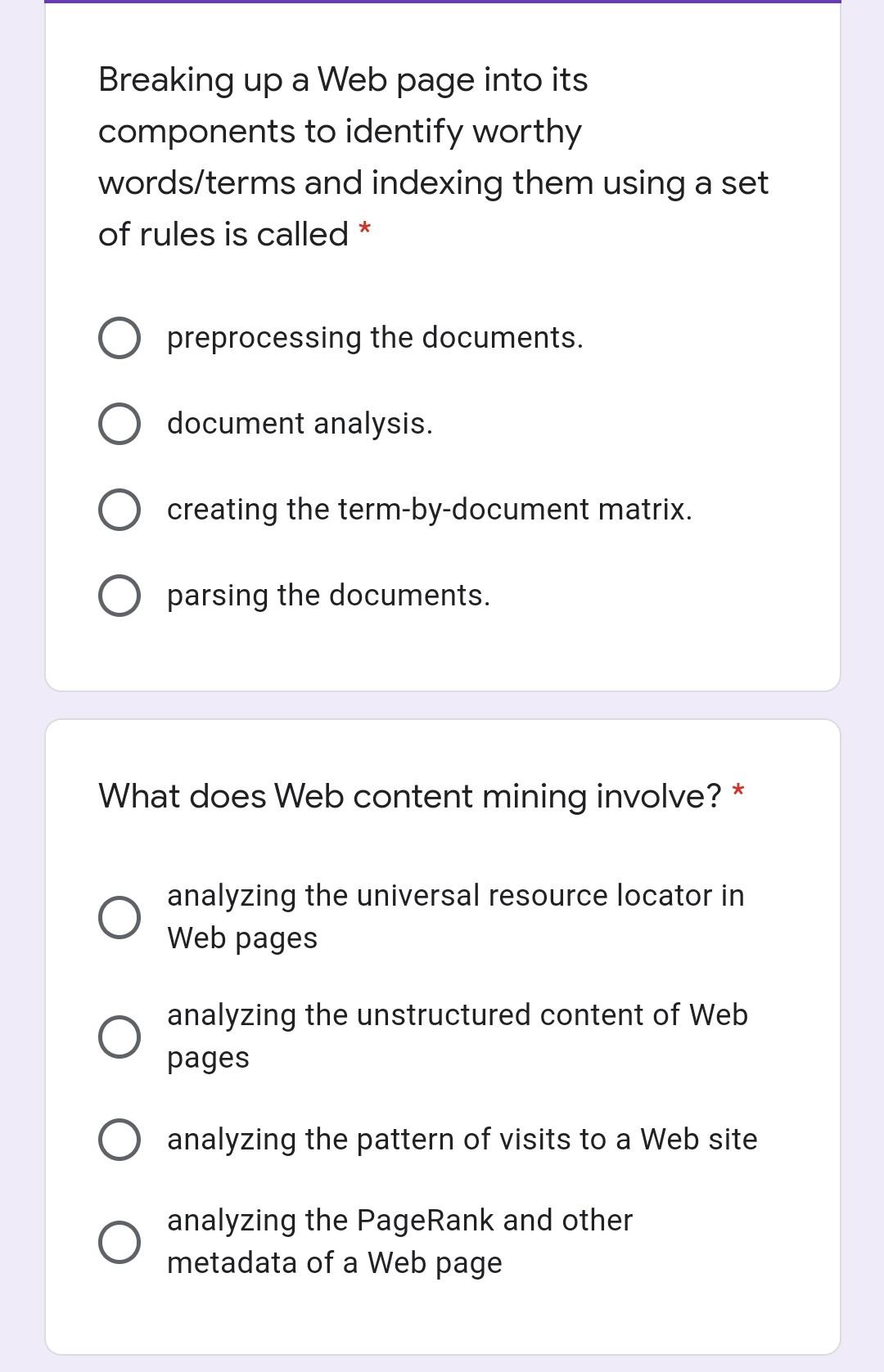 Breaking up a Web page into its components to