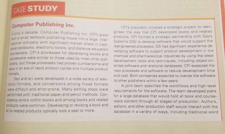 CASE STUDY Computer Publishing Inc. in only a