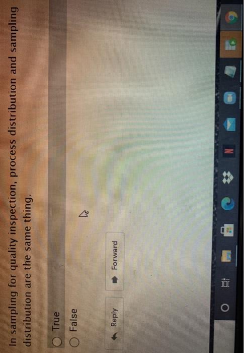 In sampling for quality inspection, process