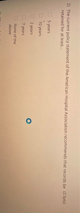 2) The current policy statement of the American