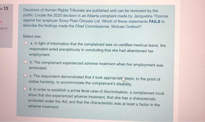 Business Law. Thank you! on 15 Decisions of Human