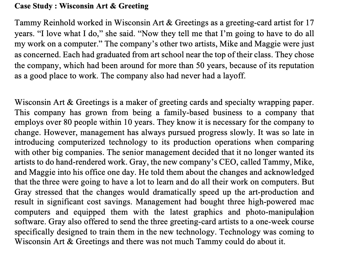 Case Study : Wisconsin Art & Greeting Tammy