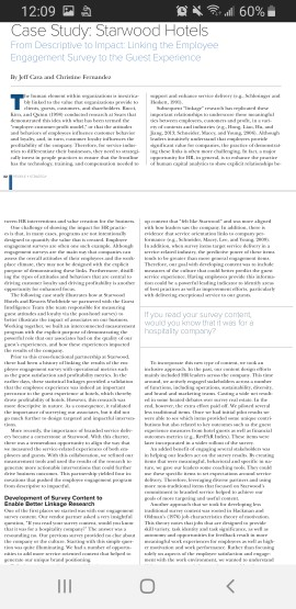 Case Question on Starwood Hotel 1. Explain using