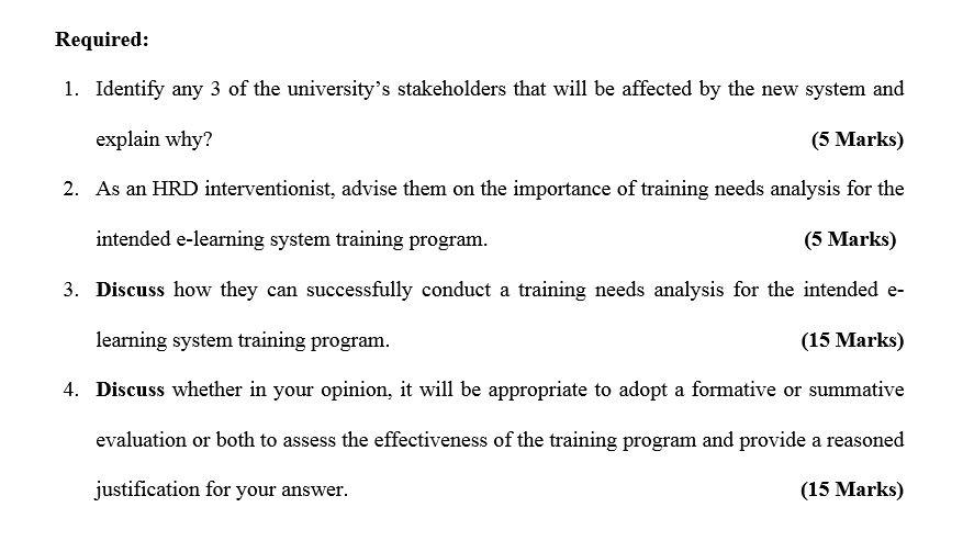 Section : Read the Case Study below and answers