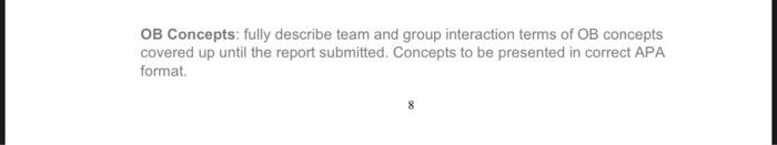 I need help with the report. How the group made