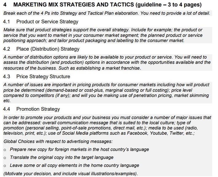 Please develop a market plan Based on the SADC