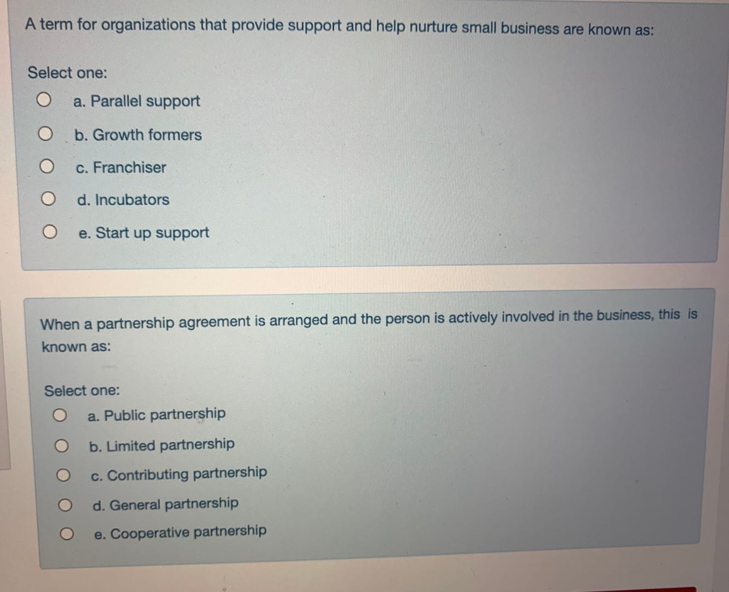 A term for organizations that provide support and