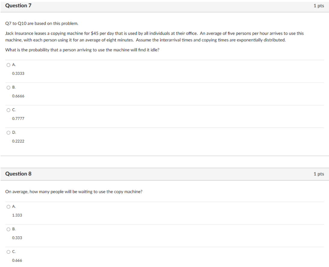 Question #7 has already been answered, please