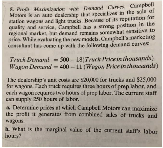 1. What is the optimal sale price of trucks?