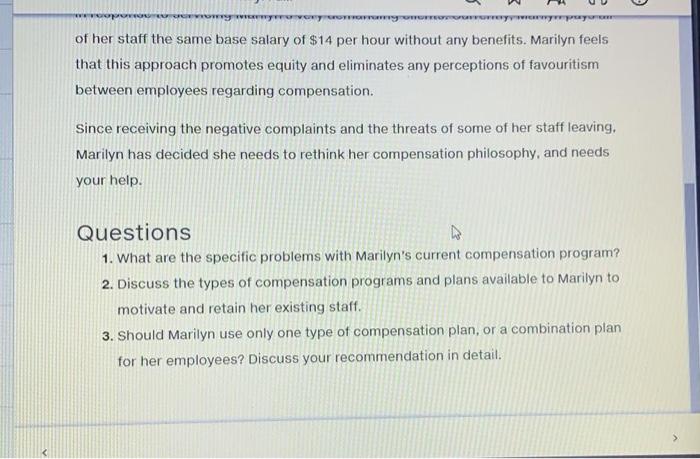 Case Incident A New Compensation Program to