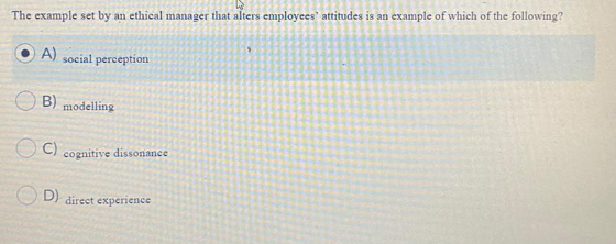 What is the right answer? The example set by an