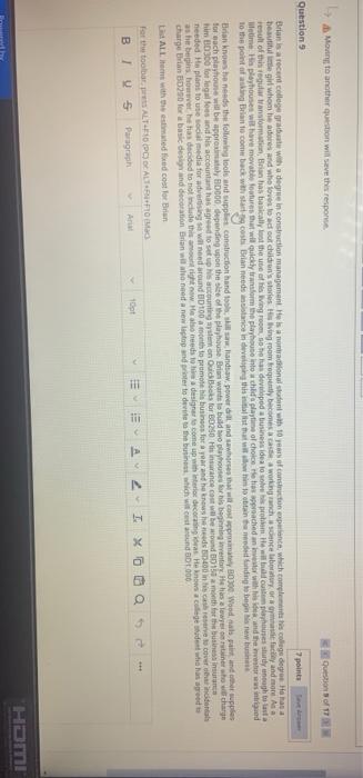 Moving to another question will save the response