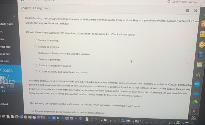 Q Search this course Chapter 3 Assignment As
