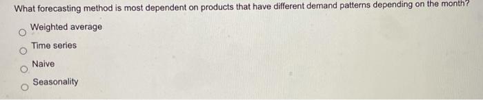 please answer all parts ASAP What forecasting