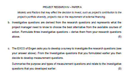 QUESTION 3 [20] Engen is a continental leader in