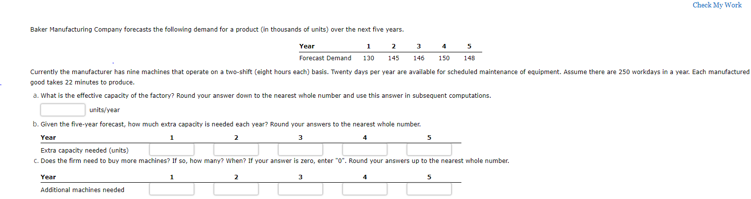 Check My Work Baker Manufacturing Company