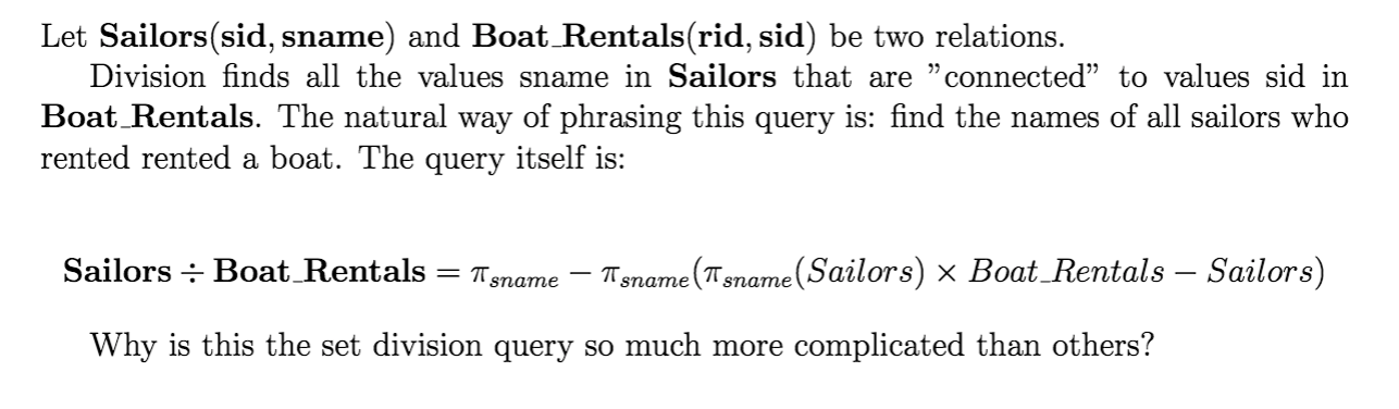 Business Data Management 1.) 2.) Let Sailors(sid,