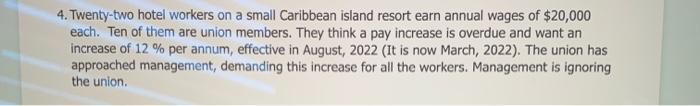 4. Twenty-two hotel workers on a small Caribbean