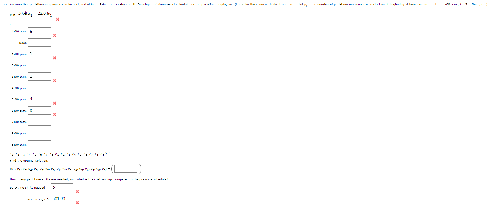 JUST NEED HELP WITH C A linear programming