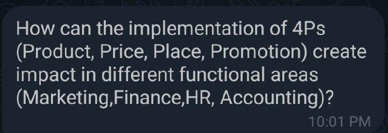 How can the implementation of 4Ps (Product,