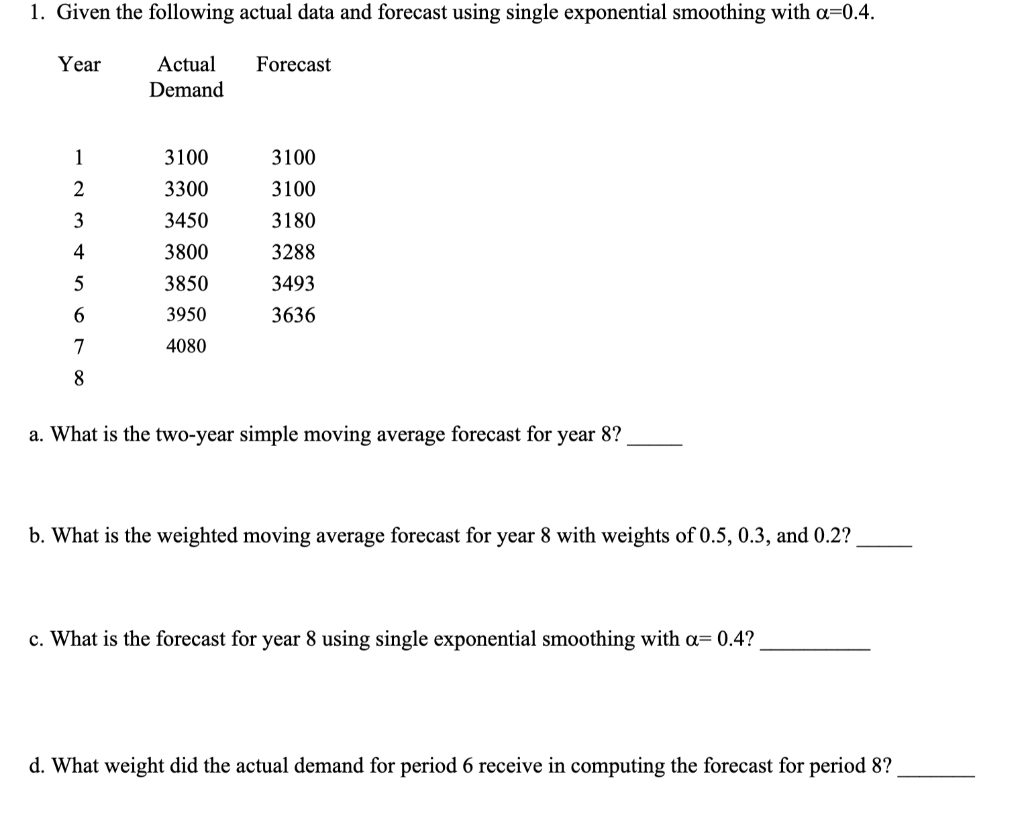 I need help step by step with question d! 1.