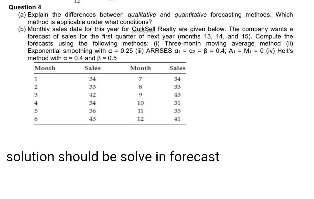 ANSWER TO NUMBER 4B ONLY Question 4 (a) Explain