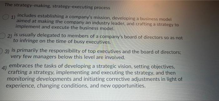 The strategy-making, strategy-executing process