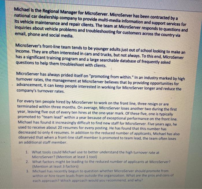 Michael is the Regional Manager for MicroServer.