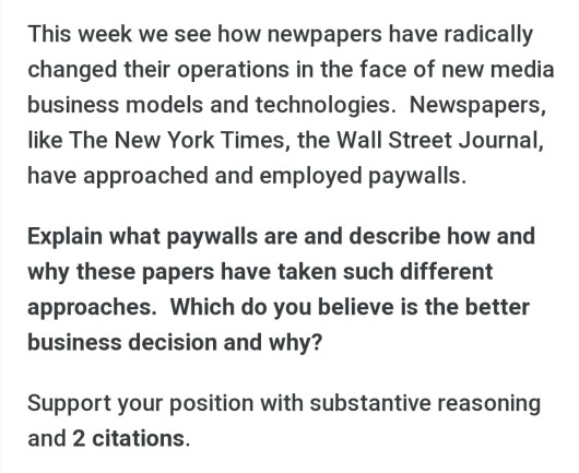 This week we see how newpapers have radically