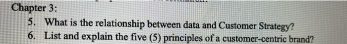 Chapter 3: 5. What is the relationship between