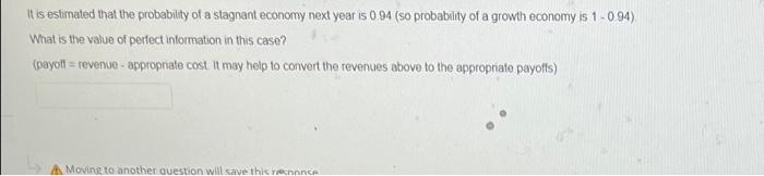 bases on the peformance of the econsmy next war