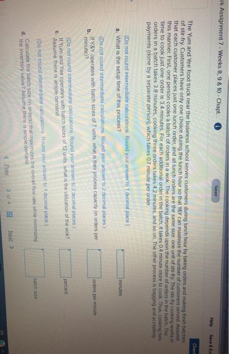 tk Assignment 7 - Weeks 8,9 & 10 - Chapt. O Help